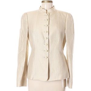 Armani Collezioni Ivory Military Style Blazer